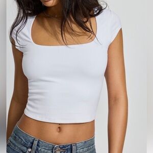 Garage-portia square neckline T shirt NWT